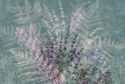 Fototapeta: Kolorowe liście paproci z lawendą