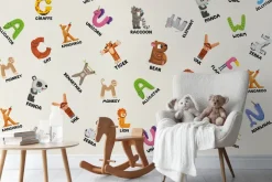 Fototapeta: Kolorowe litery alfabetu w kształcie zwierząt dla dzieci