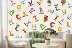 Fototapeta: Kolorowe litery alfabetu w kształcie zwierząt dla dzieci