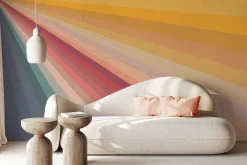 Fototapeta: Kolorowe paski w stylu vintage