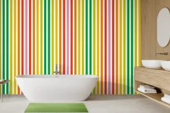 Fototapeta: Kolorowe paski na białym tle