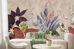 Fototapeta: Kolorowe tropikalne liście na ścianie