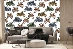 Fototapeta: Kolorowe vintage motocykle