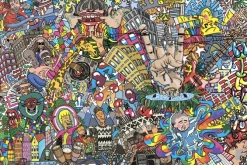 Fototapeta: Kolorowe wzory budynków i ludzi