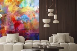 Fototapeta: Kolorowy abstrakcyjny motyw w stylu akwareli