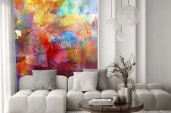 Fototapeta: Kolorowy abstrakcyjny motyw w stylu akwareli