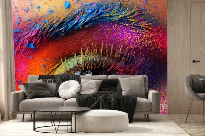 Fototapeta: Kolorowy makijaż oka