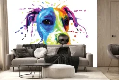 Fototapeta: Kolorowy portret psa w akwareli