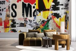 Fototapeta: Kolorowy street art w imitacji gazety