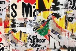 Fototapeta: Kolorowy street art w imitacji gazety