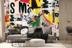 Fototapeta: Kolorowy street art w imitacji gazety