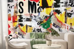 Fototapeta: Kolorowy street art w imitacji gazety