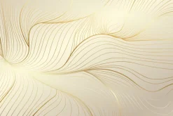 Fototapeta: Kompozycja ze złotawych linii na beżowym tle
