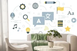 Fototapeta: Koncepcja nauki języka. idea komunikacji globalnej.