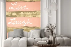 Fototapeta: Koncepcja obrazu live laugh love motywacyjny cytatem strony napisane