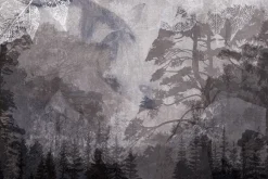 Fototapeta: Konie na tle leśnego krajobrazu