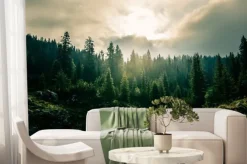 Fototapeta: Krajobraz górski z drzewami