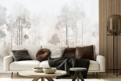 Fototapeta: Krajobraz las malunek z efektem betonu