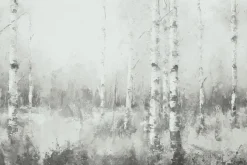 Fototapeta: Krajobraz lasu brzozowego akwarela