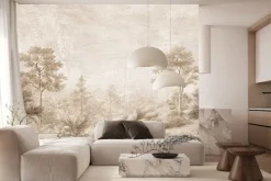 Fototapeta: Krajobraz lasu na betonie