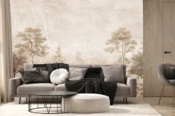 Fototapeta: Krajobraz lasu na betonie