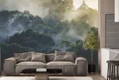 Fototapeta: Krajobraz tropikalnych lasów deszczowych we mgle