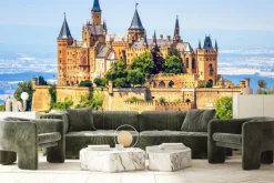 Fototapeta: Krajobraz z widokiem na gotycki zamek