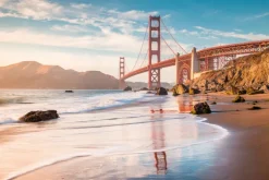 Fototapeta: Krajobraz z widokiem na most golden gate