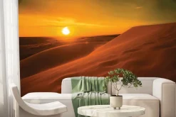 Fototapeta: Krajobraz zachodu słońca na pustyni