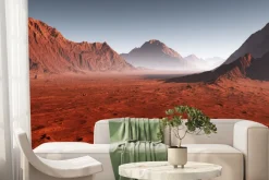 Fototapeta: Krajobraz zachodu słońca na marsie