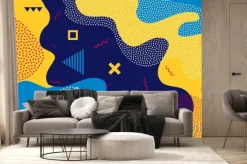 Fototapeta: Kreatywnie wektorowa ilustracja dziecko kreskówki koloru pluśnięcia