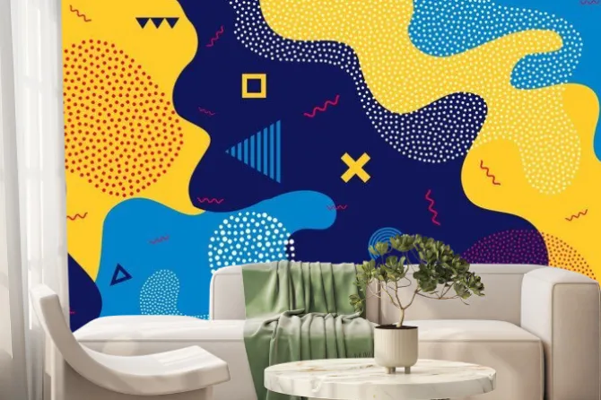 Fototapeta: Kreatywnie wektorowa ilustracja dziecko kreskówki koloru pluśnięcia