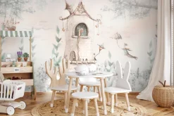 Fototapeta: Księżniczka w wieży w stylu akwareli