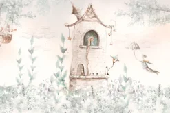 Fototapeta: Księżniczka w wieży w stylu akwareli