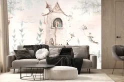 Fototapeta: Księżniczka w wieży w stylu akwareli