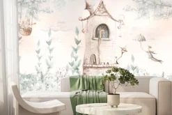 Fototapeta: Księżniczka w wieży w stylu akwareli