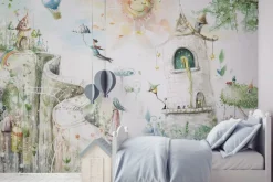 Fototapeta: Księżniczka w wieży zamkowej bajkowy krajobraz