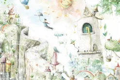 Fototapeta: Księżniczka w wieży zamkowej bajkowy krajobraz