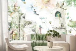 Fototapeta: Księżniczka w wieży zamkowej bajkowy krajobraz