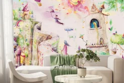 Fototapeta: Księżniczka w wieży zamkowej bajkowy krajobraz