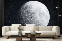 Fototapeta: Księżyc na tle gwiazd w nocy