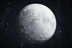 Fototapeta: Księżyc na tle gwiazd w nocy