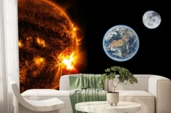 Fototapeta: Księżyc ziemia i słońce