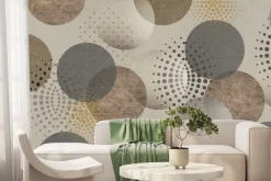 Fototapeta: Kształty okręgów w beżach