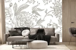 Fototapeta: Kwiatowy wzór w stylu vintage