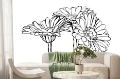 Fototapeta: Kwiaty gerbery, rysunek