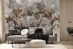 Fototapeta: Kwiaty i motyle wzór w stylu vintage