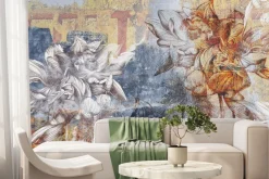 Fototapeta: Kwiaty lilie na abstrakcyjnym tle