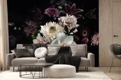 Fototapeta: Kwiaty ogrodowe motyl piwonie róże tulipany lilia hortensja