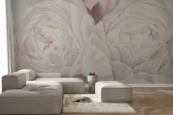 Fototapeta: Kwiaty piwonii w delikatnych kolorach różu